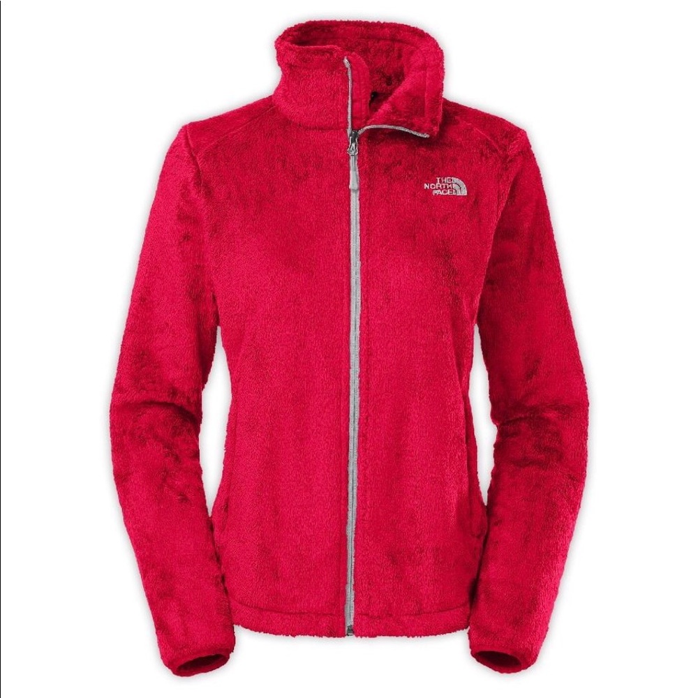 North face women’s red-pink fleece jacket